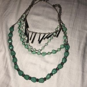 Faux stone necklace